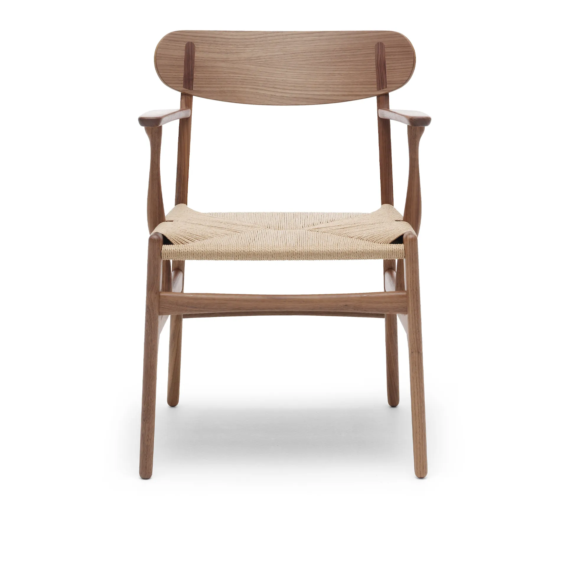 CH26 - Flettet papirsnor i valnøtt/naturell - Carl Hansen - Hans J. Wegner - NO GA