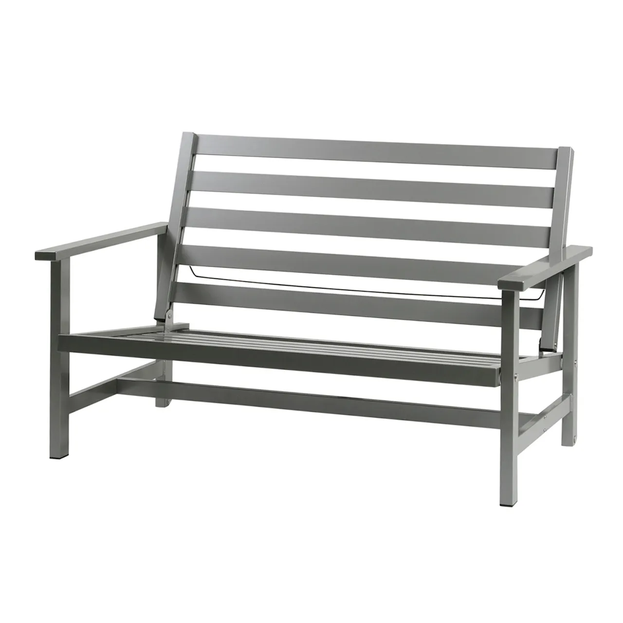 Soffa 2-sits Aluminium Vit