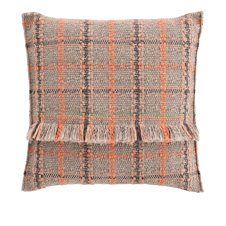 Garden Layers Big Cushion - Tartan Terracotta