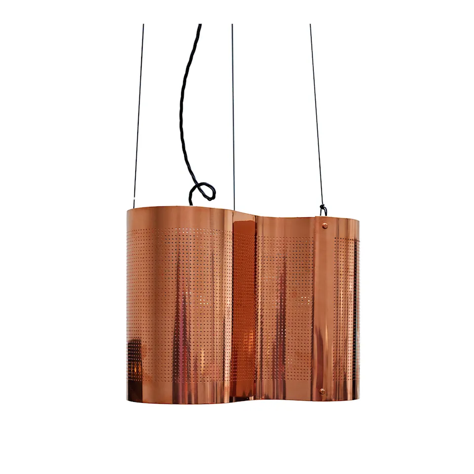 Snäcka taklampe kobber