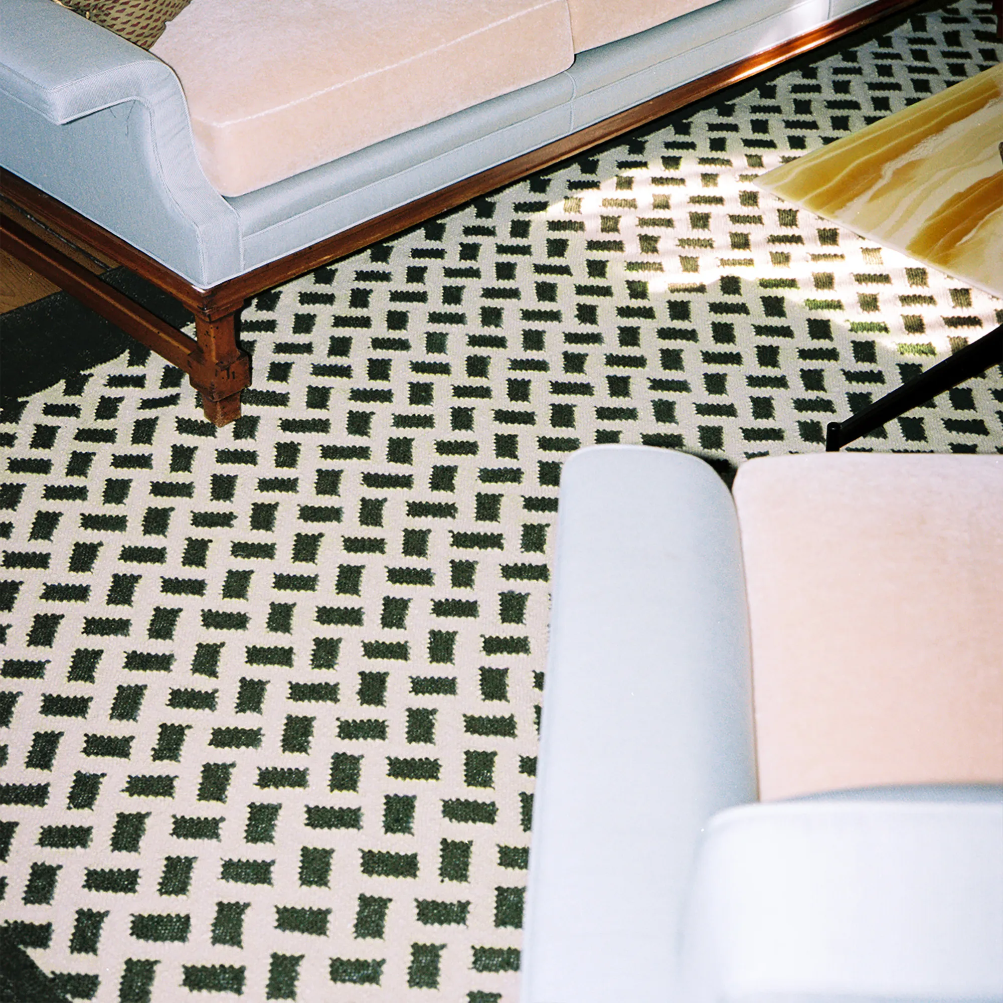 Orleans Beige/Green ullteppe