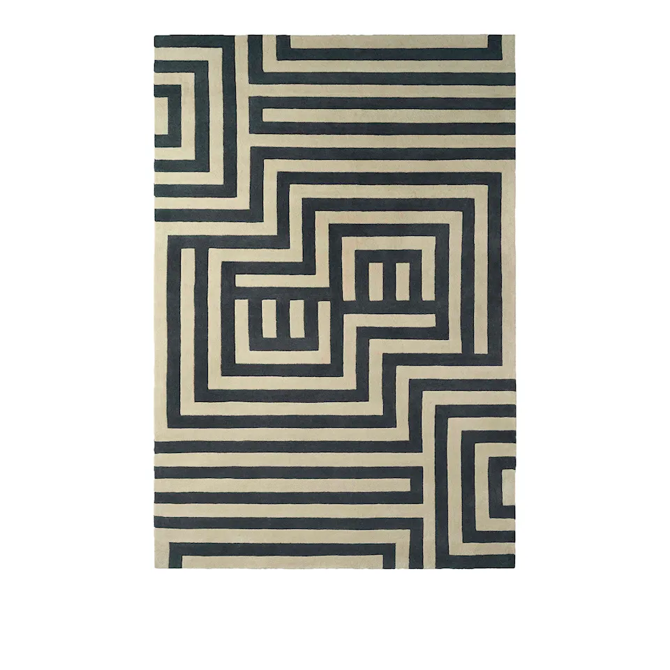 DD Wool Labyrinth Rug Grey