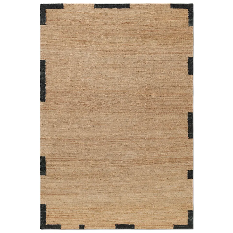 Jute Edge Black juteteppe
