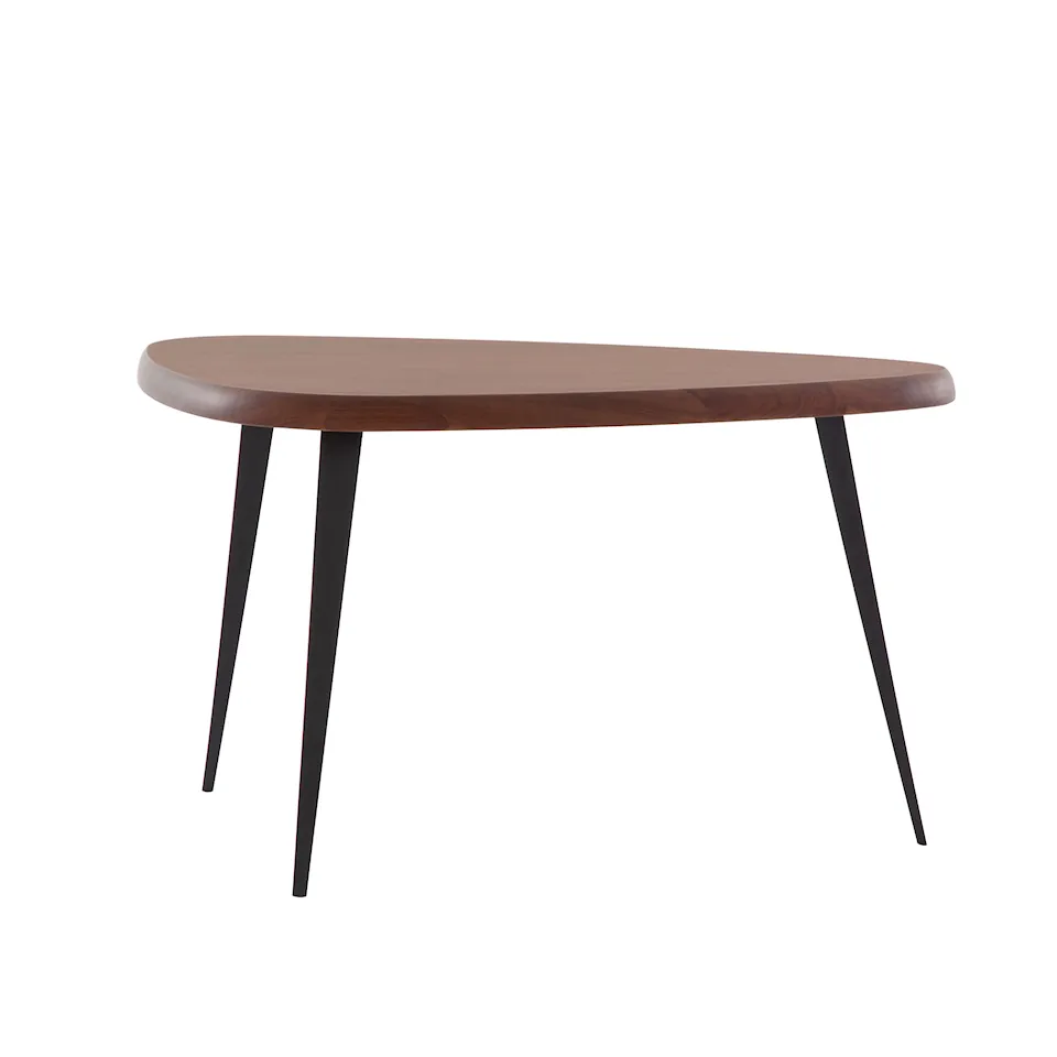 527 Mexique Table - American Walnut/Mat Black Legs