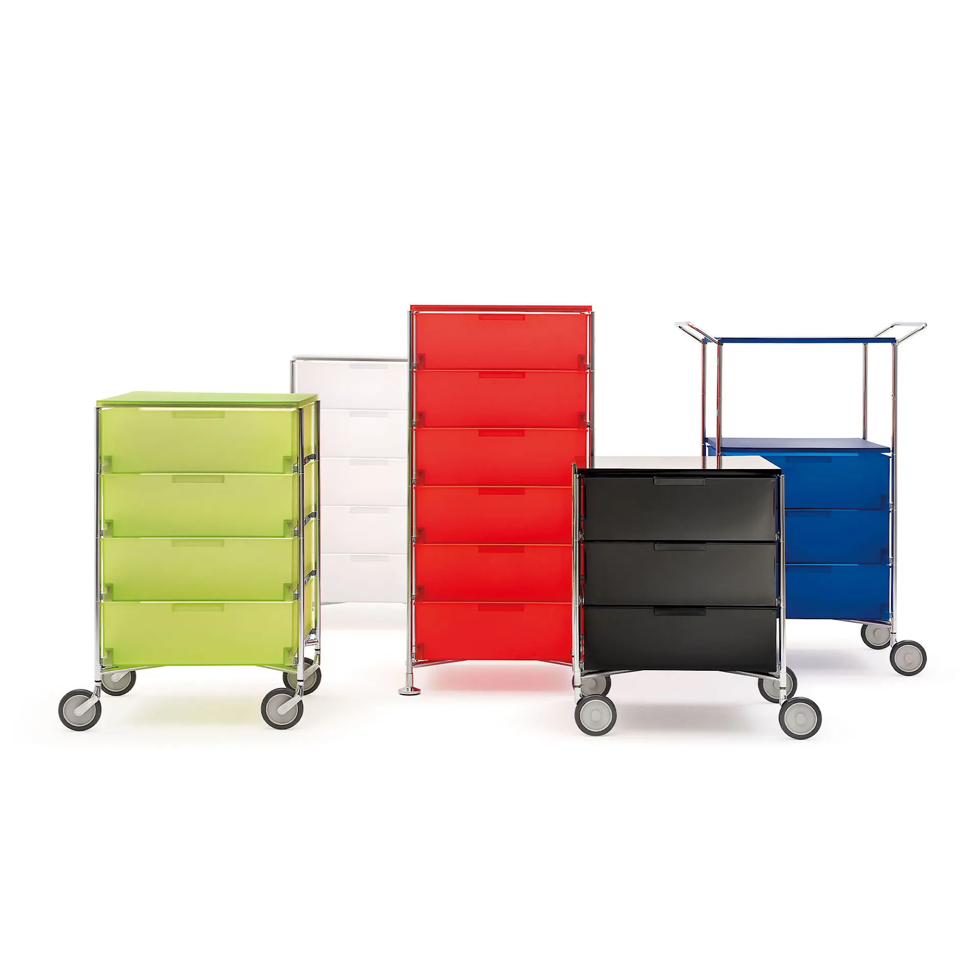 Mobil 3 Drawers / 1 Shelf with Wheels - Kartell - NO GA