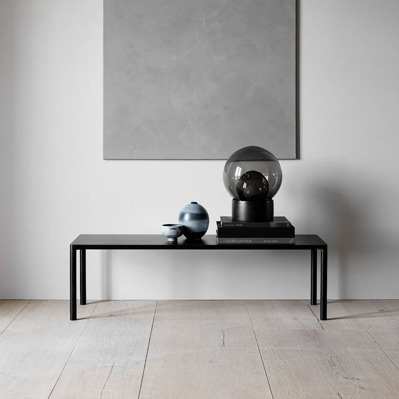 Piloti Table, 75 x 75 cm, Smoked oak