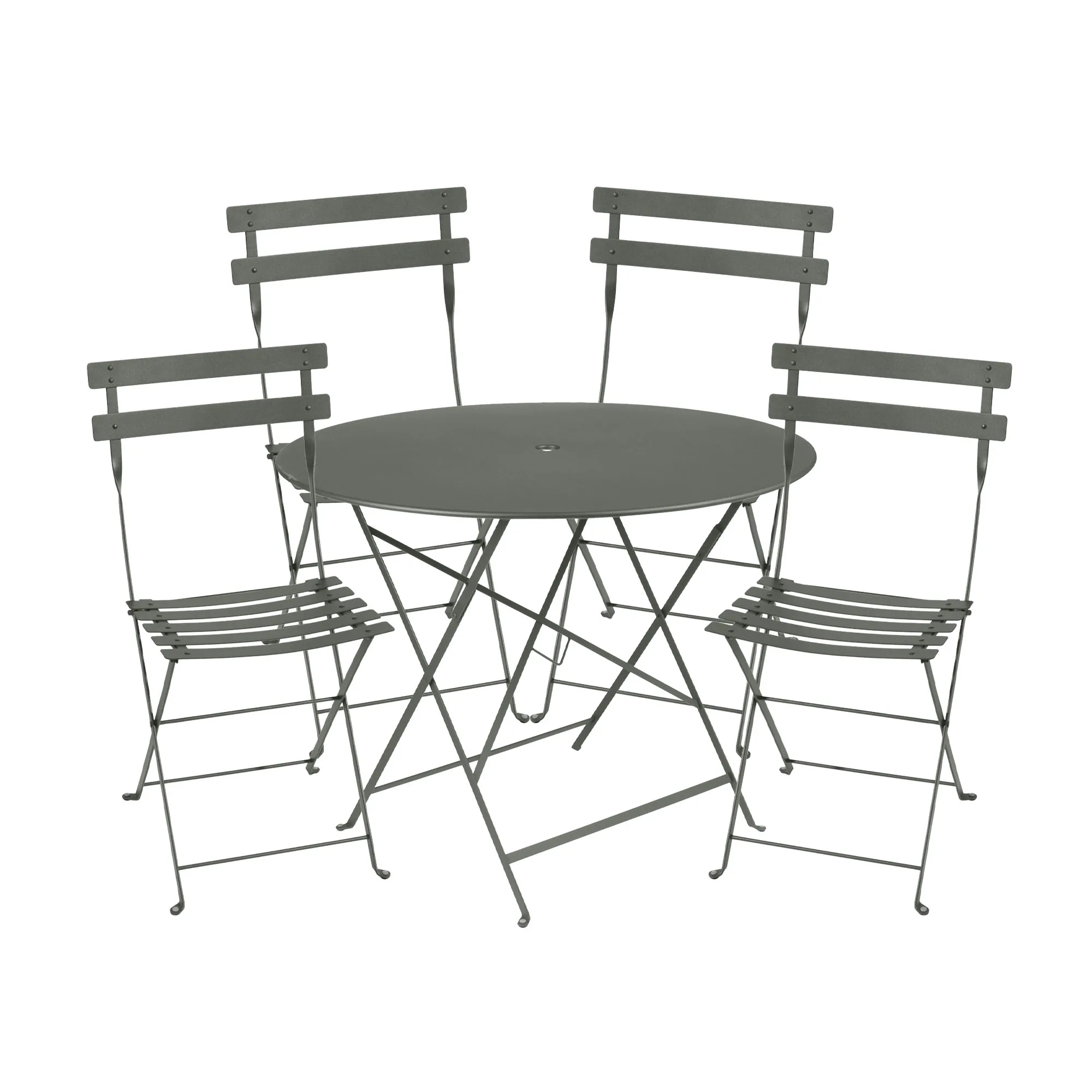 Bistro spisegruppe Ø 96 cm og 4 metallstoler - 1