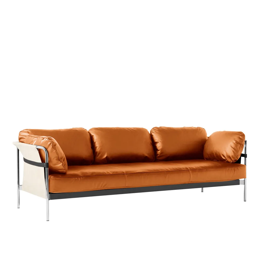 Can 3-seters sofa Chrome/Natural - 1