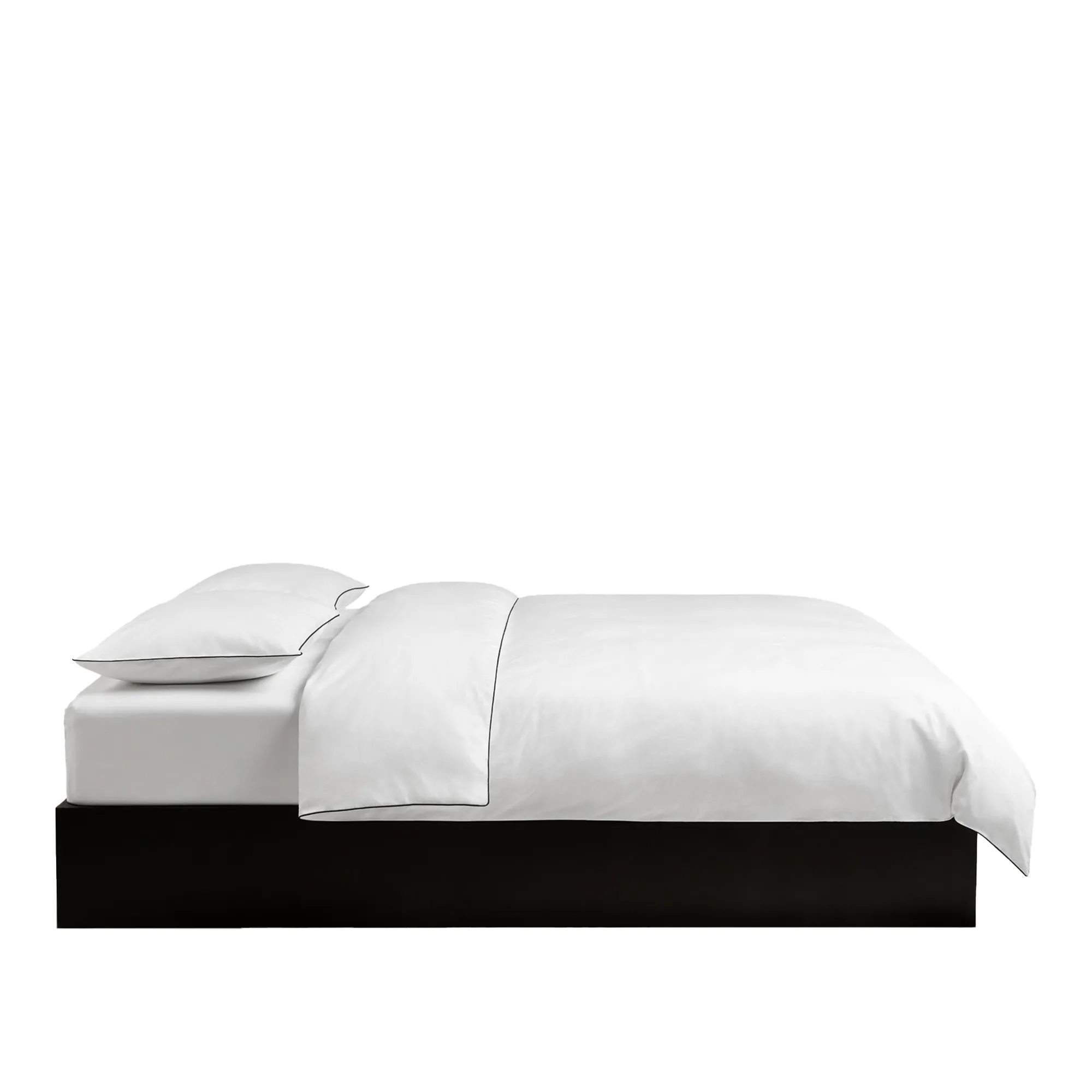 Percale Crisp White/Black sengesett - 1
