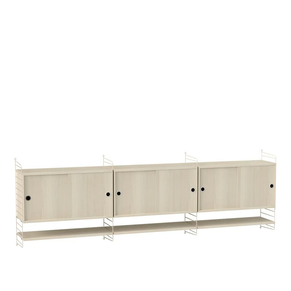 Stue hyllesystem F ask/beige