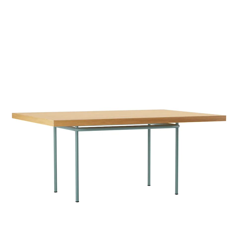 LC12 La Roche Table, Light Blue Enamel Steel Base