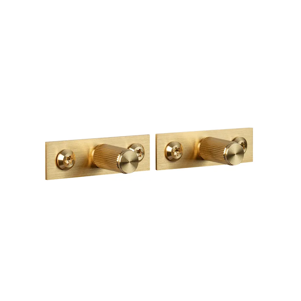 Furniture Knob Plate Linear Brass