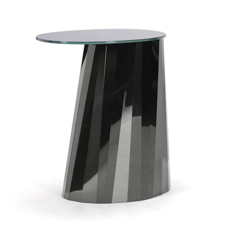 Pli Side Table High, Blank skiva, Onyx