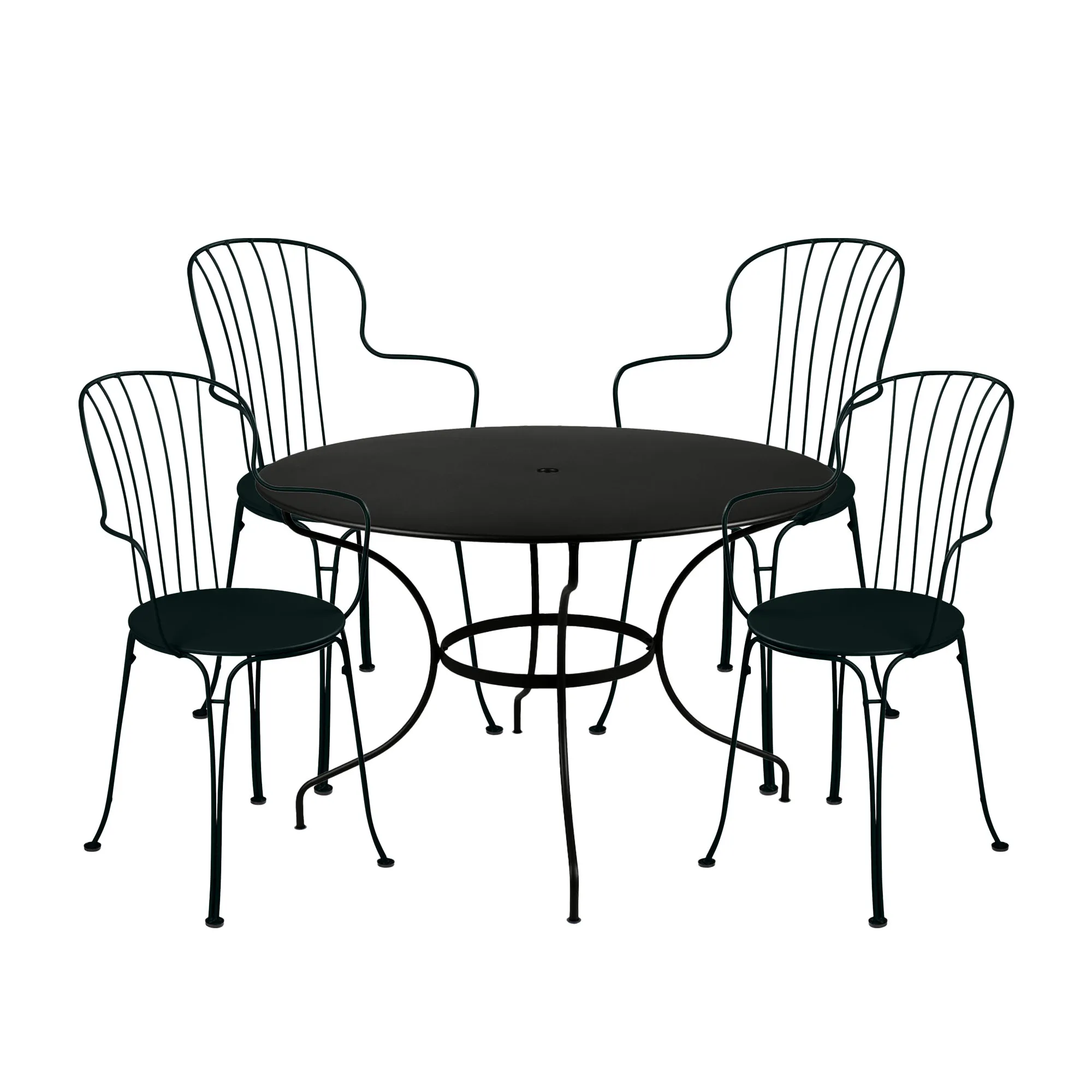 Opéra+ spisegruppe bord rundt Ø117cm & 4 karmstoler - 1