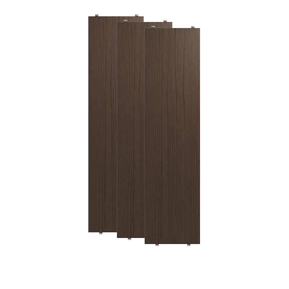 Hyller 78 x 20 cm 3-pakning mørk eik
