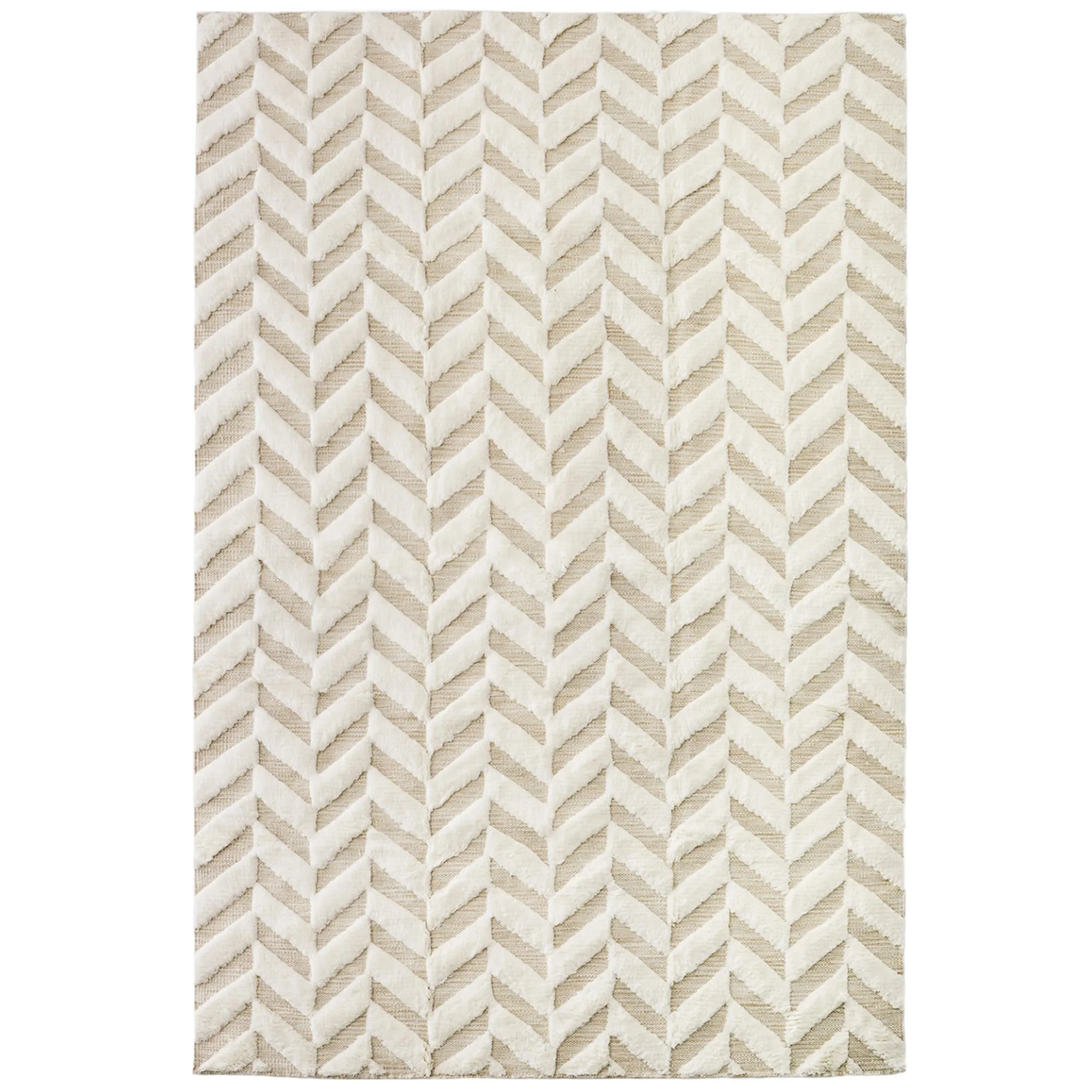 Herringbone White ullteppe - 1