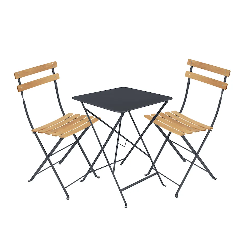 Bistro spisegruppe bord 57cm & 2 tre stoler