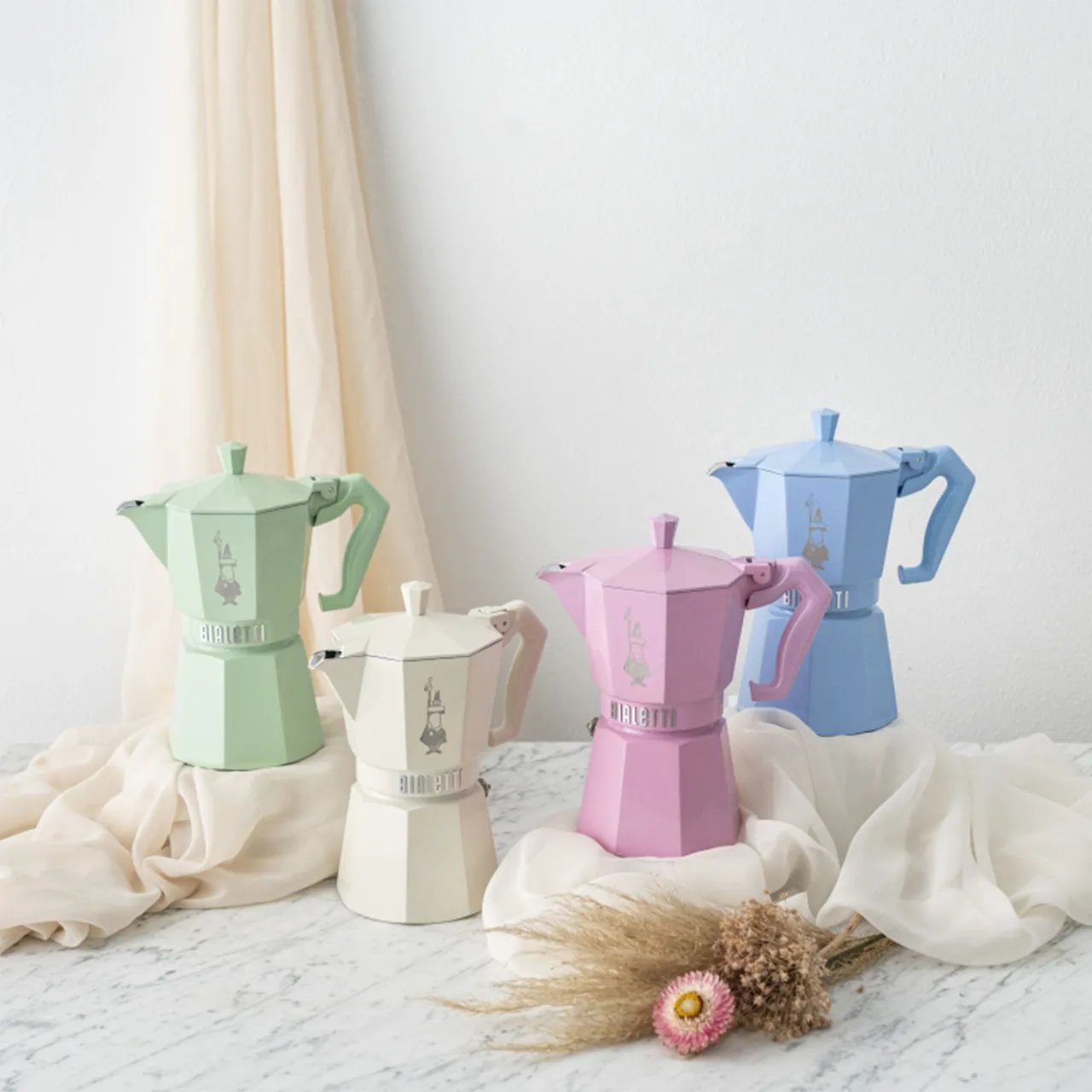 Moka eksklusive 6 kopper blå