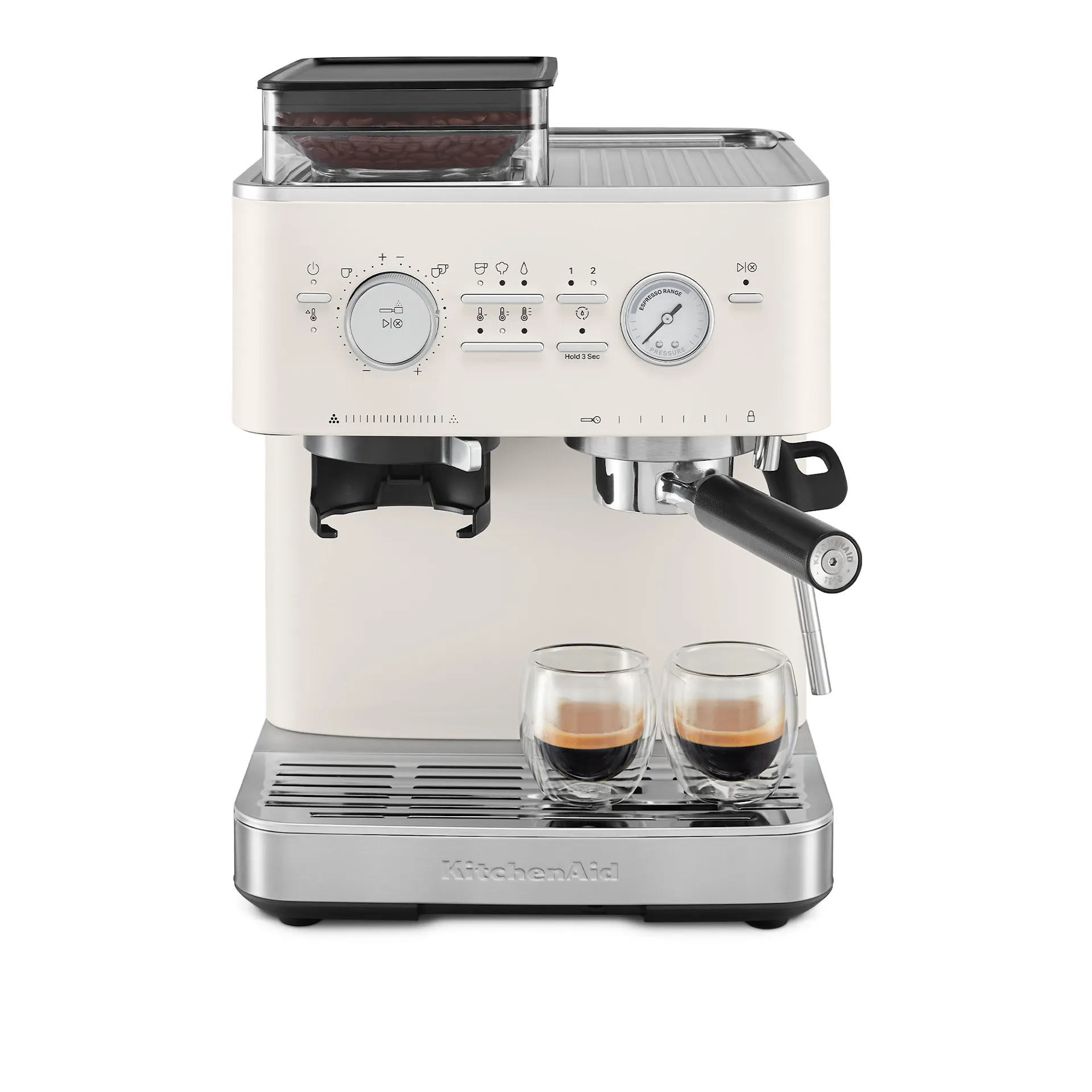 Halvautomatisk espressomaskin med kvern porselen hvit 5KES6551EPL - KitchenAid - NO GA