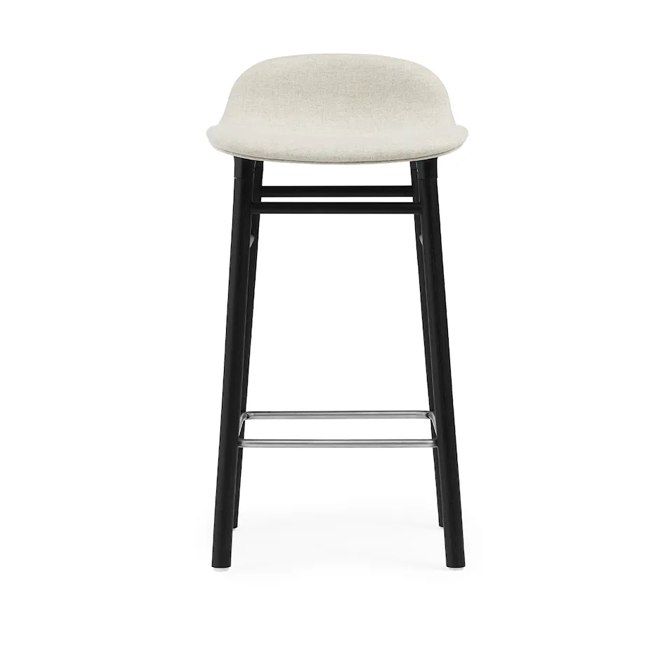 Form Barstool 65 cm Full Upholstery Black Oak