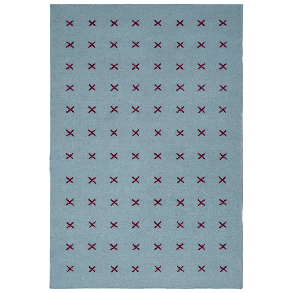 Cross Blue/Burgundy ullteppe