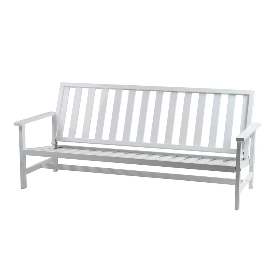 Soffa 3-sits Aluminium Vit