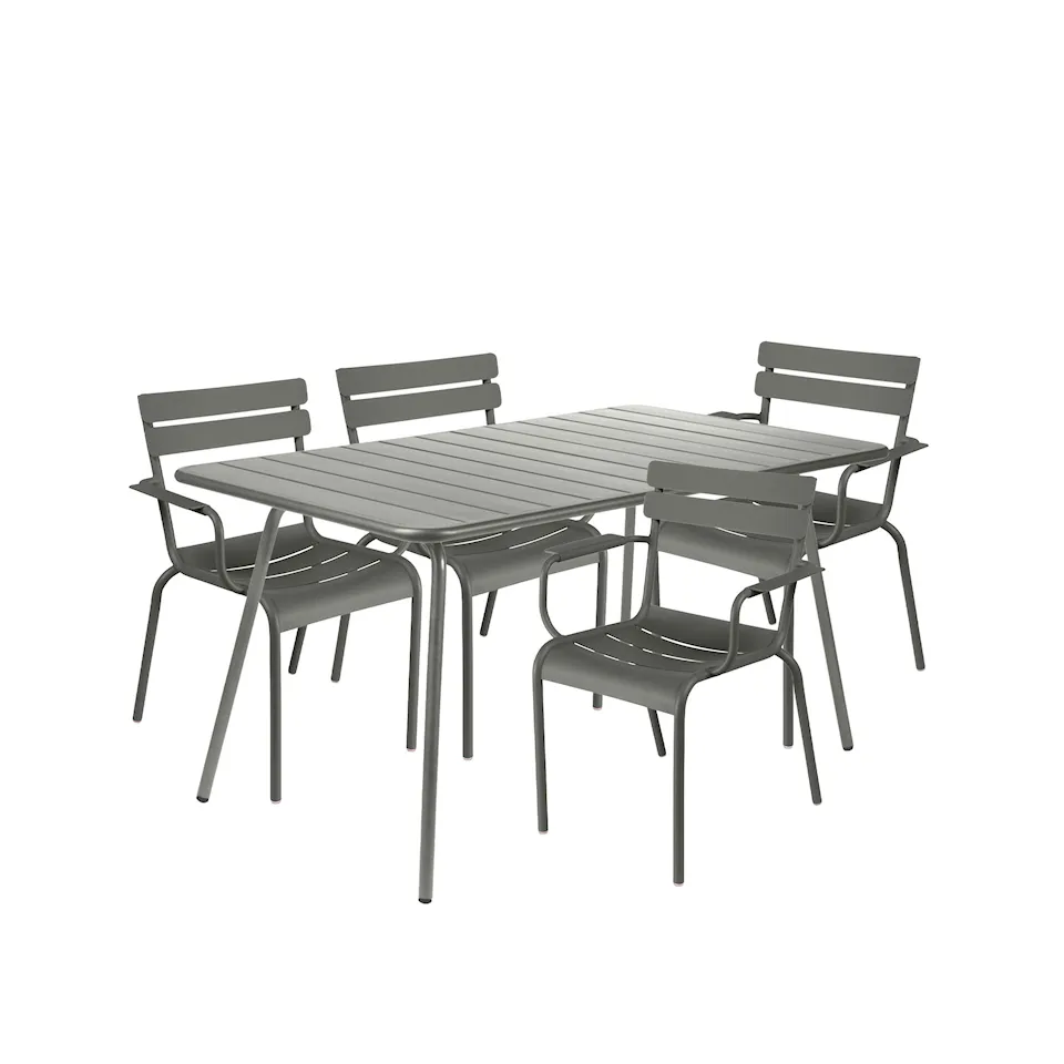 Luxembourg spisegruppe bord & 4 karmstoler