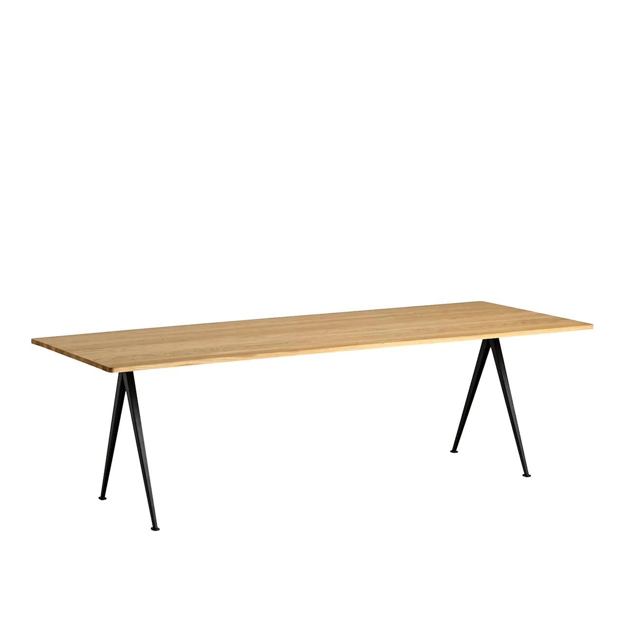 Pyramid Table 02 - Beige Base - Smoked Oak - 190x85 cm