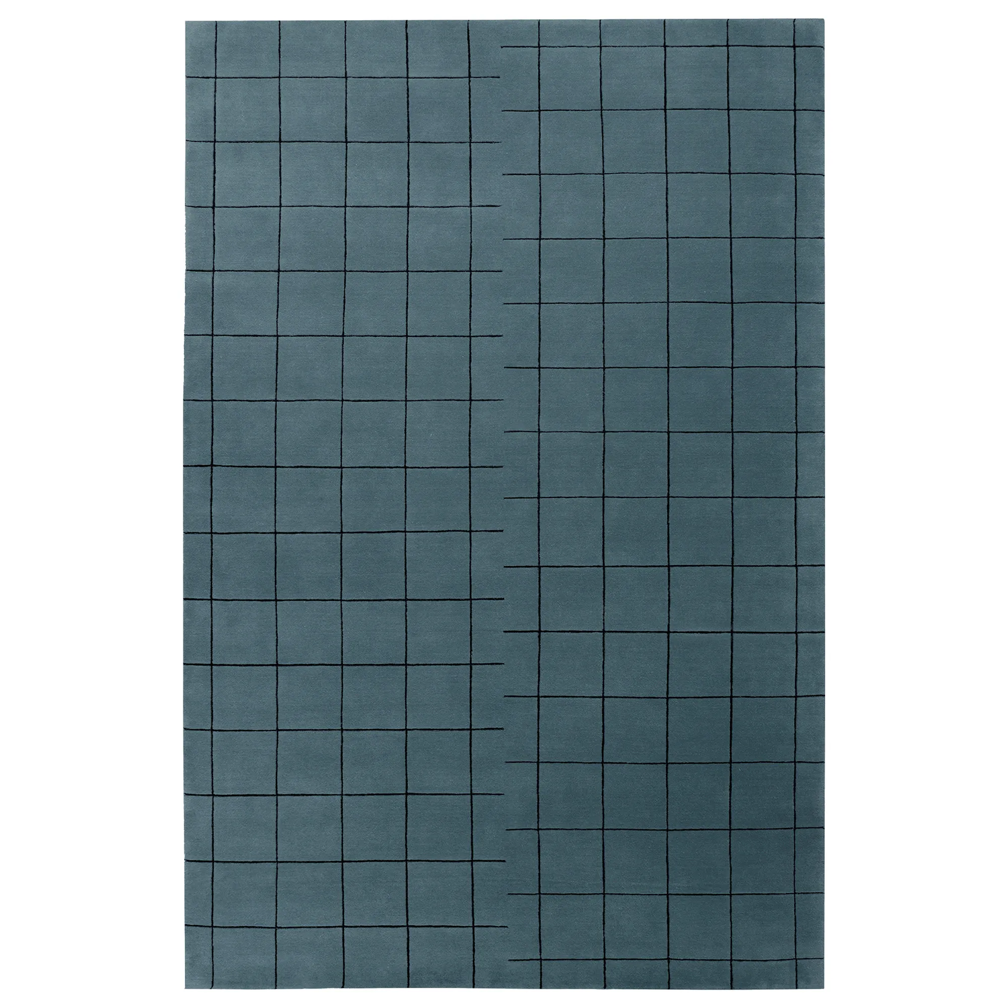 Grid Faded Blue/Black ullteppe - 1