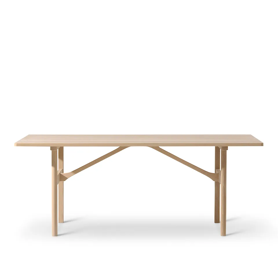 Mogensen 6284 Table, 180 x 90 cm, Såpad ek