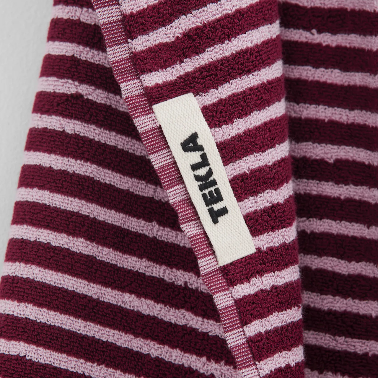 Terry Towel Red & Rose Stripes