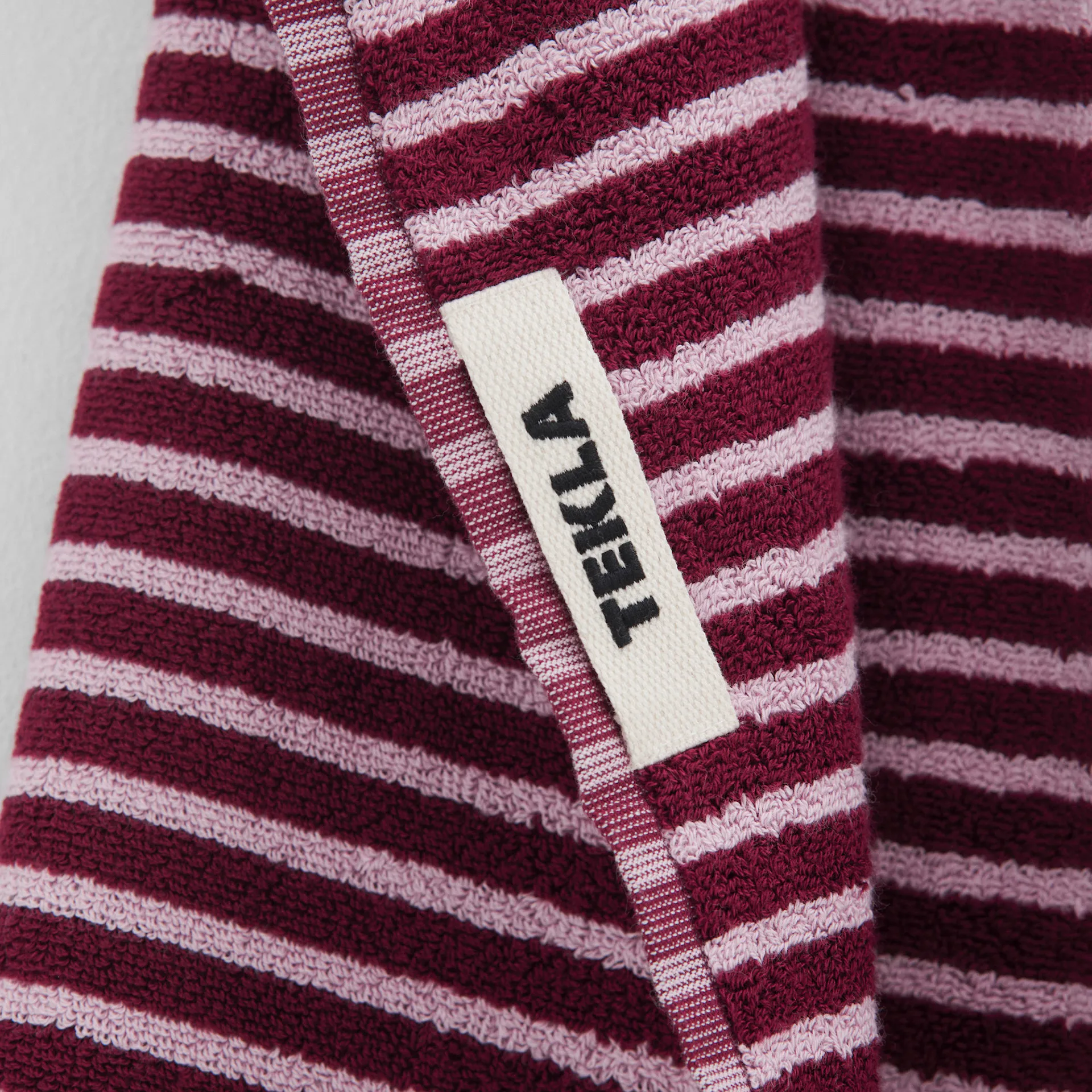 Terry Towel Red & Rose Stripes - TEKLA - NO GA