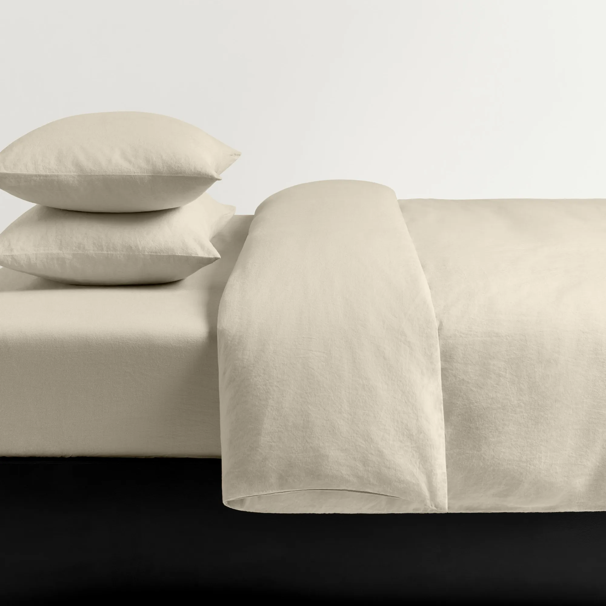 Linen Blend Pale Sand laken - 3