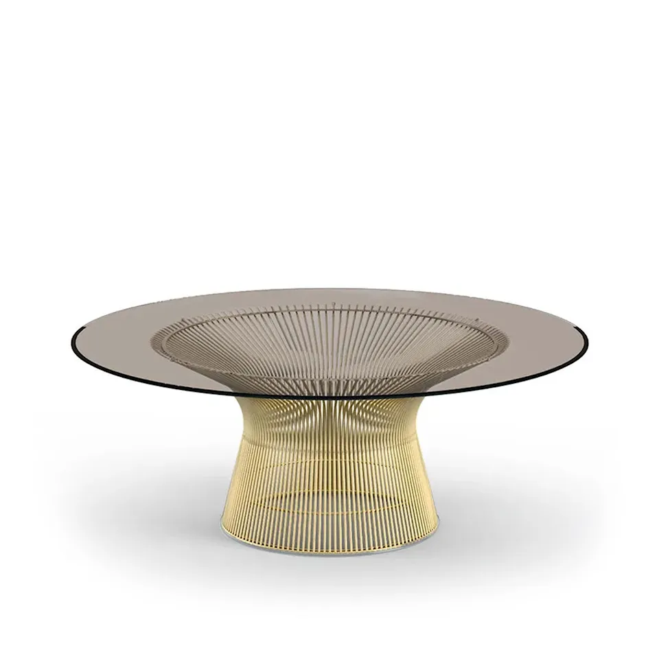 Platner salongbord Ø 107 cm 18K gull