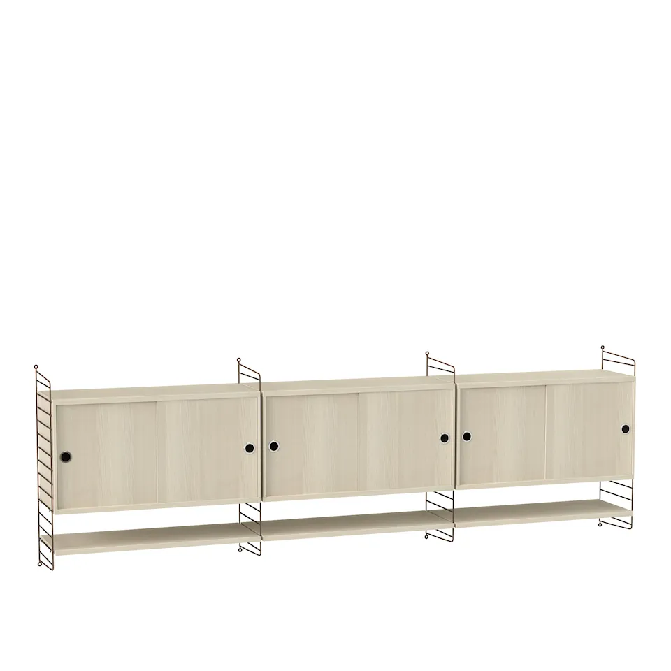 Stue hyllesystem F ask/brun
