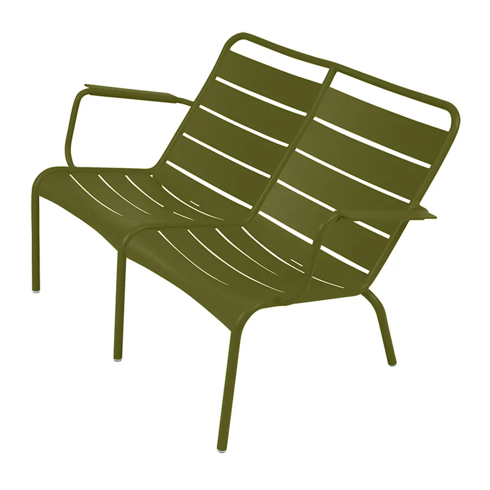 Luxembourg Duo Low Armchair, Pesto