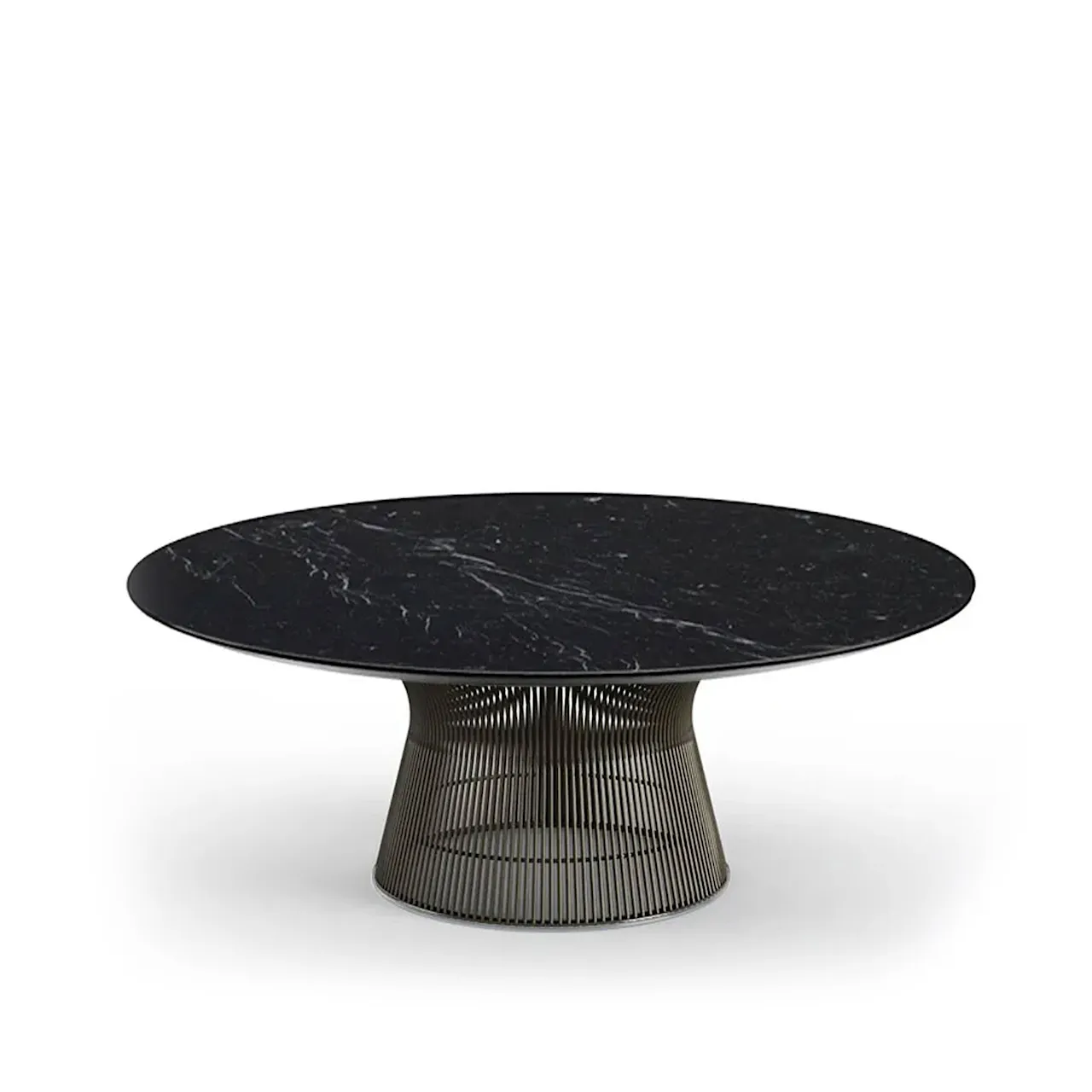 Platner Coffee Table Ø 91,5 cm - Clear glass/Bronze metallic