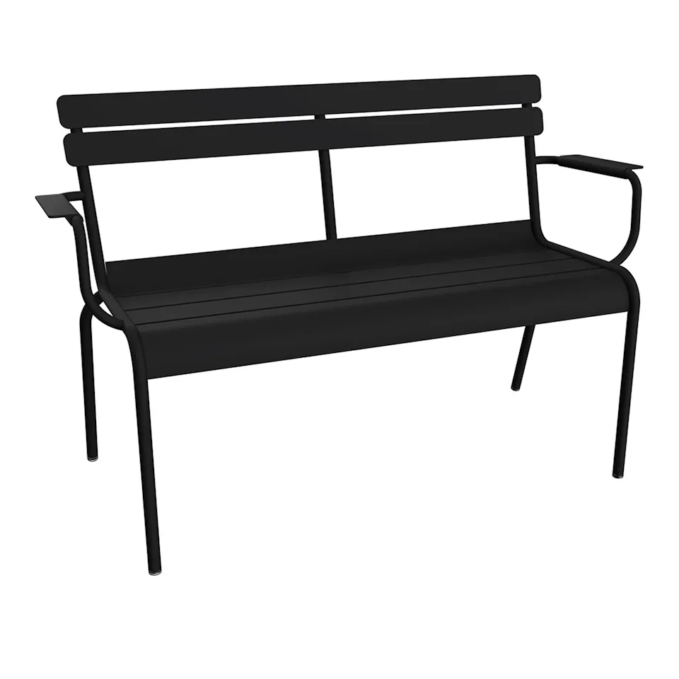 Luxembourg 2-Seater Garden Bench - Liquorice