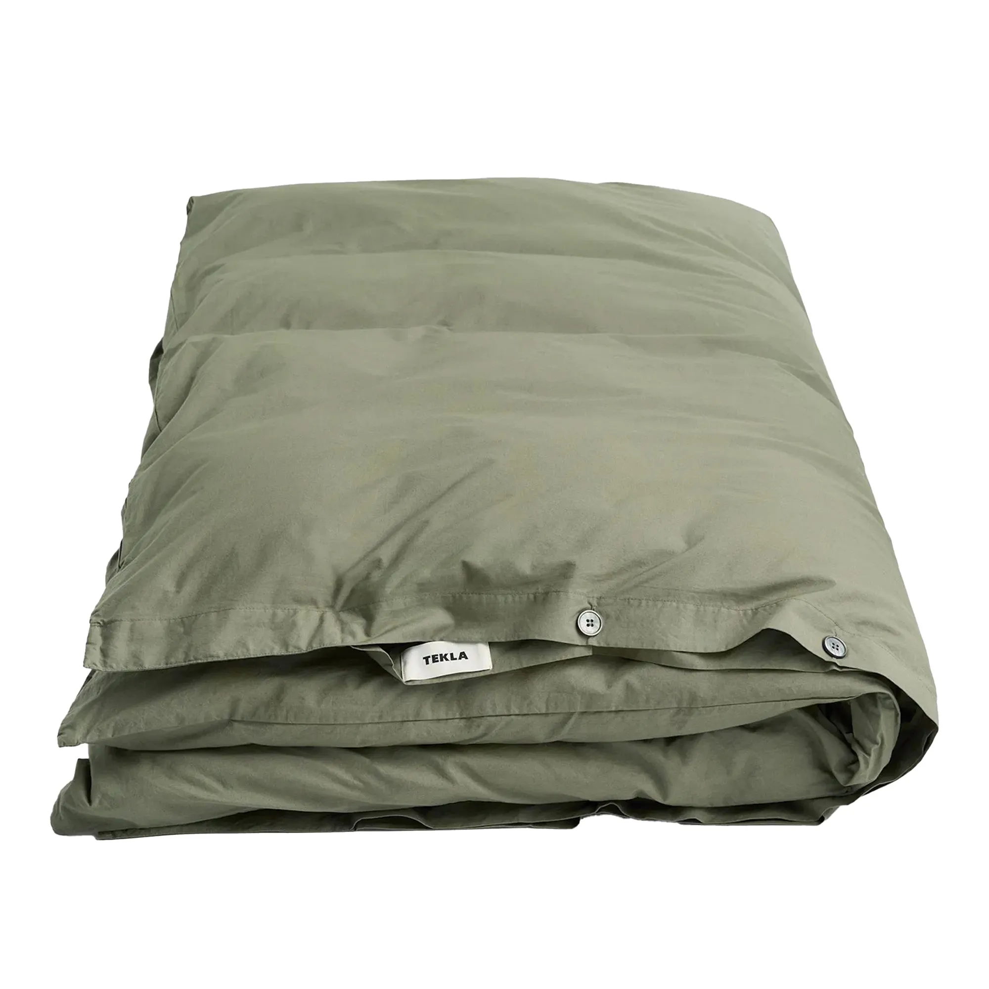 Percale Solid Olive Green dynetrekk - 1