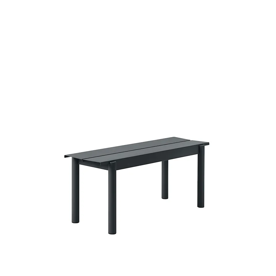 Linear Steel Bench 110cm Black