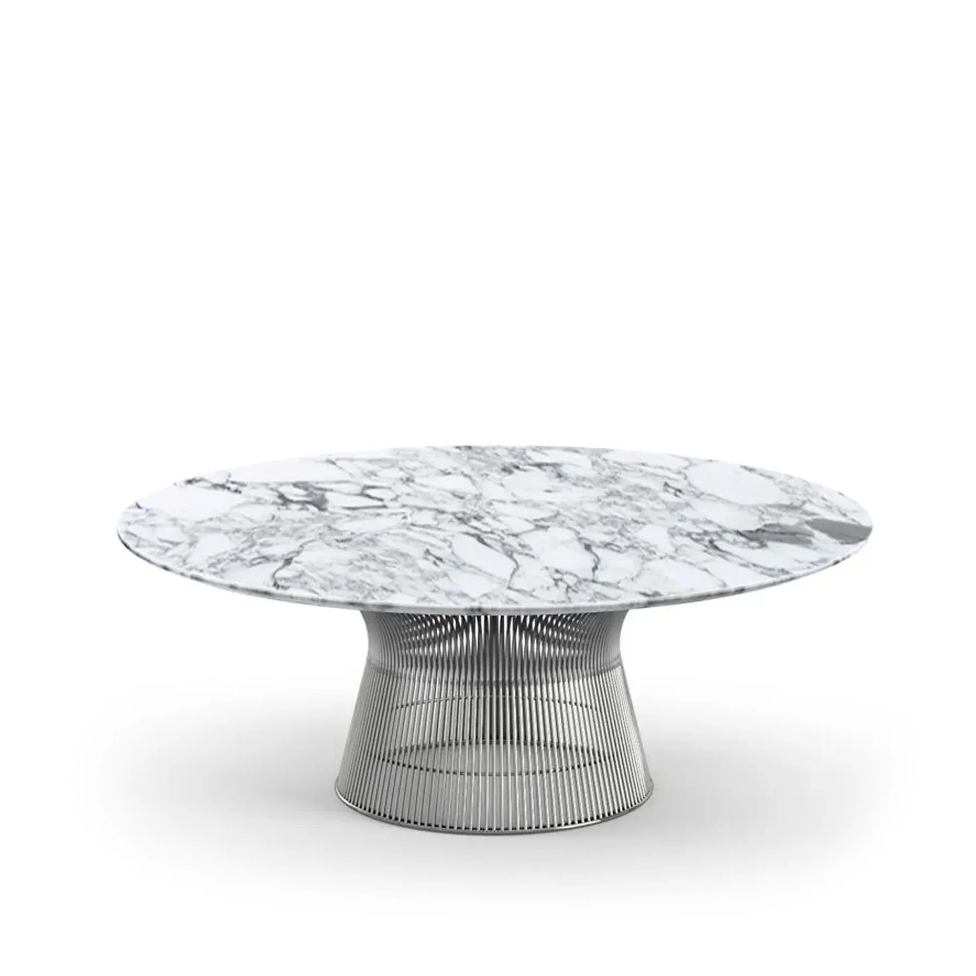 Platner salongbord Ø 107 cm Polert nikkel - 1