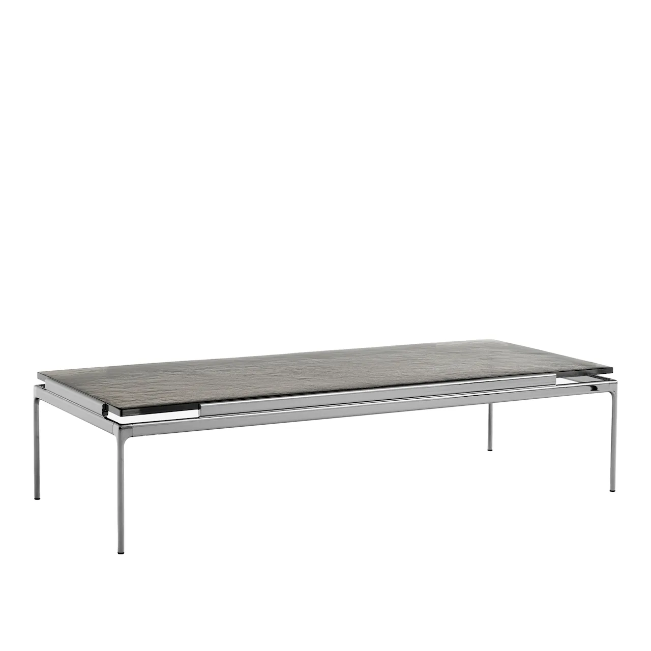 Sett Coffee Table LN12, Bianco Carrara/Dark Chrome