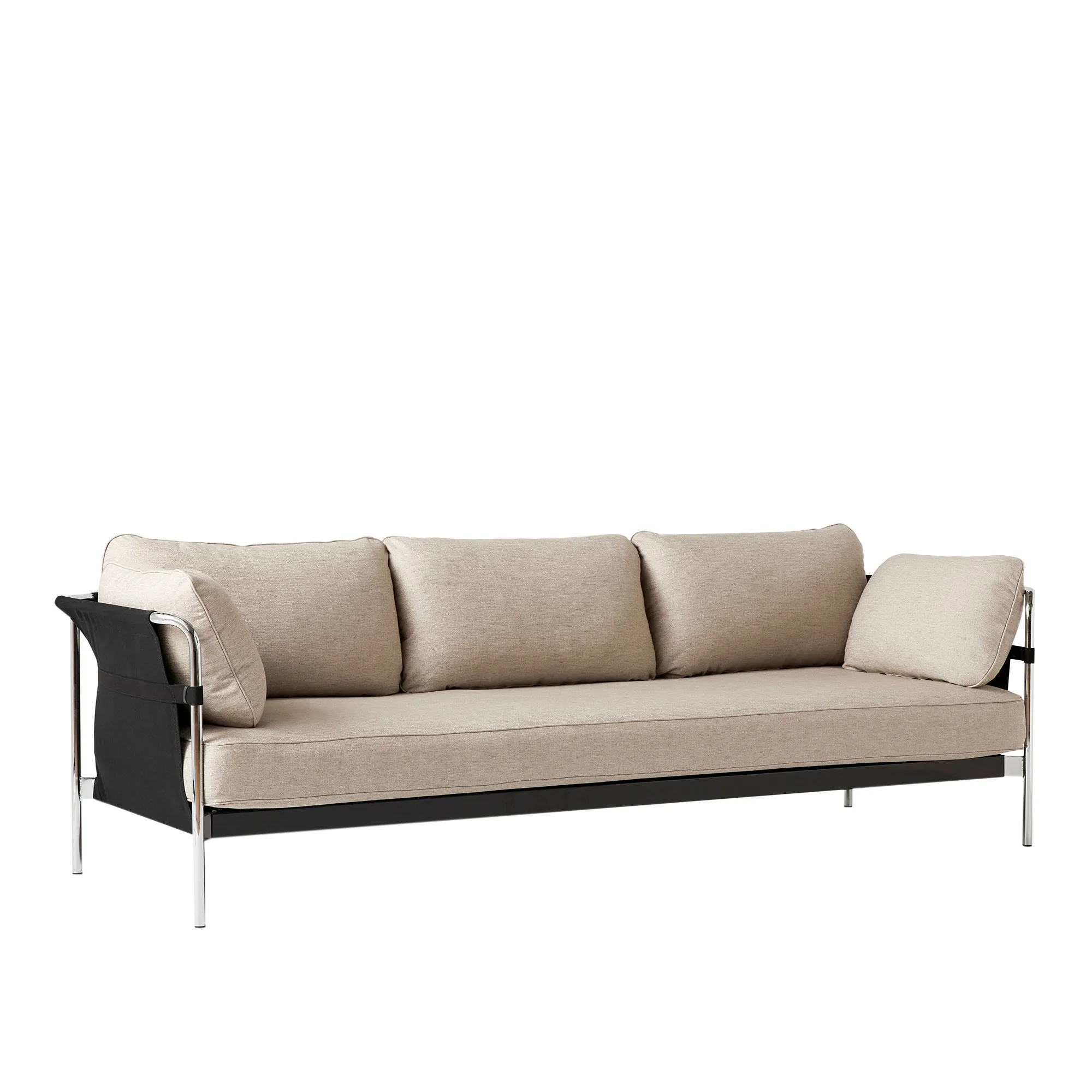 Can 3-seters sofa Chrome/Black - 1