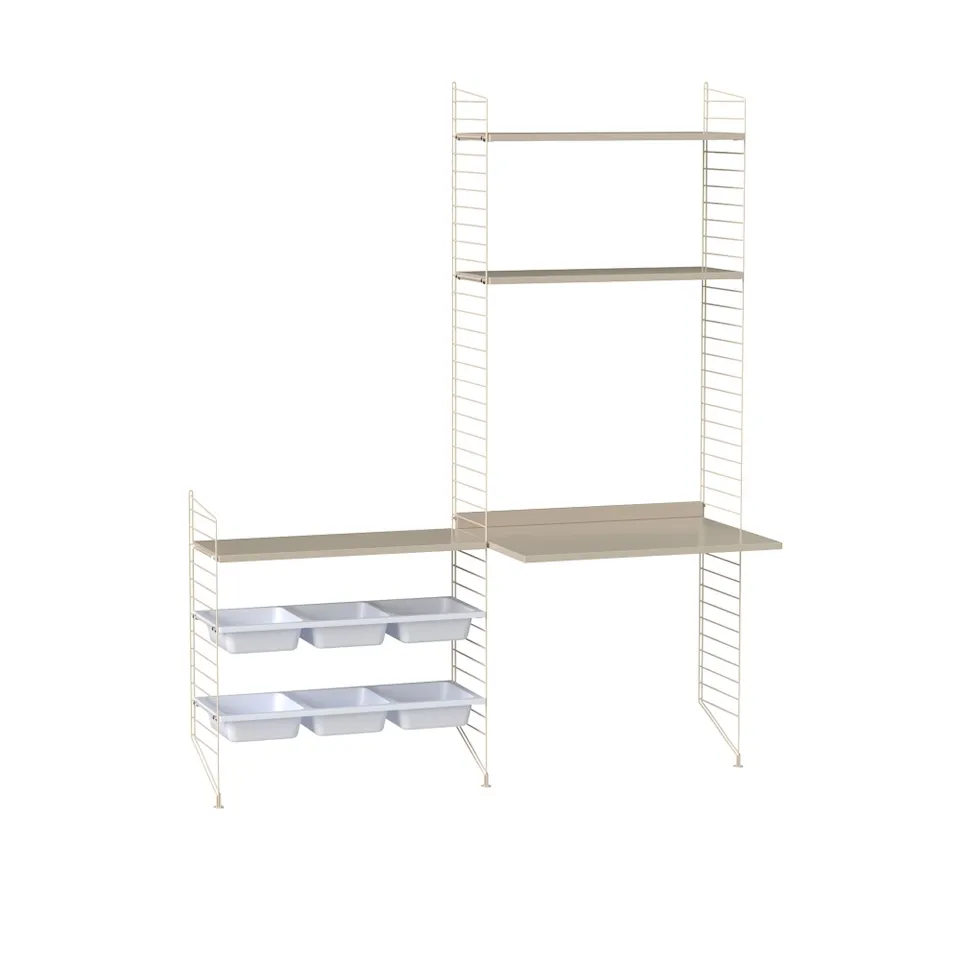 Barneroms hyllesystem E beige