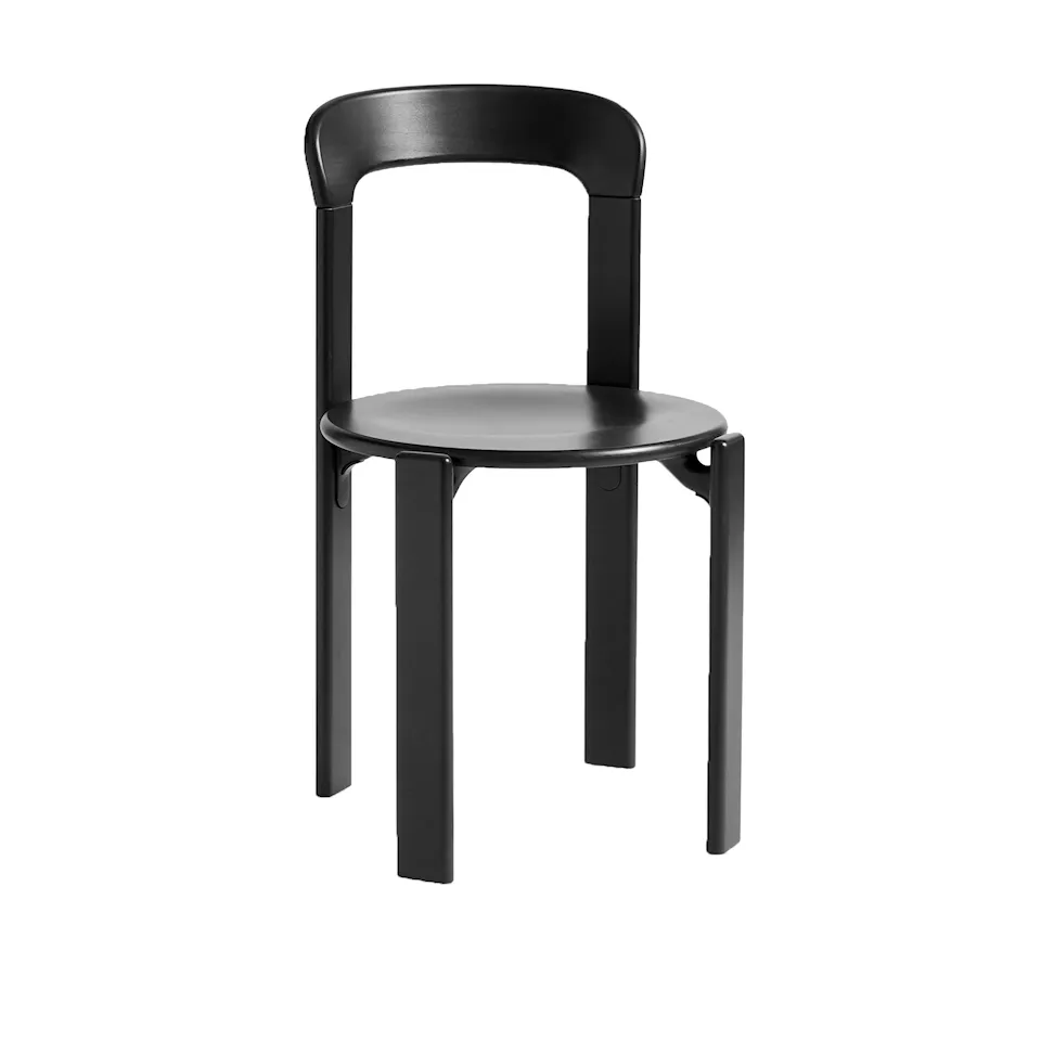 Rey Chair REY22, Deep black water-based lacquered beech