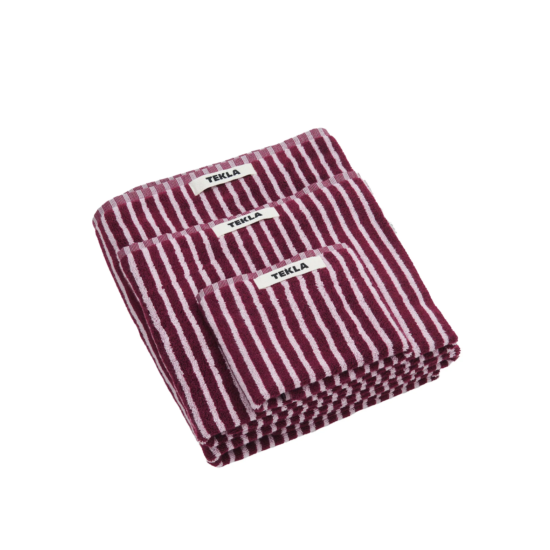 Terry Towel Red & Rose Stripes - TEKLA - NO GA