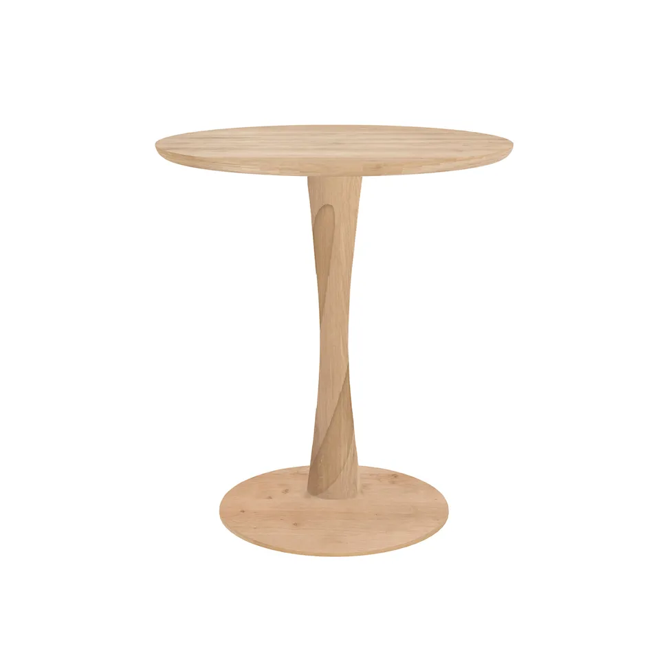 Torsion Dining Table, Ek, Ø70 cm