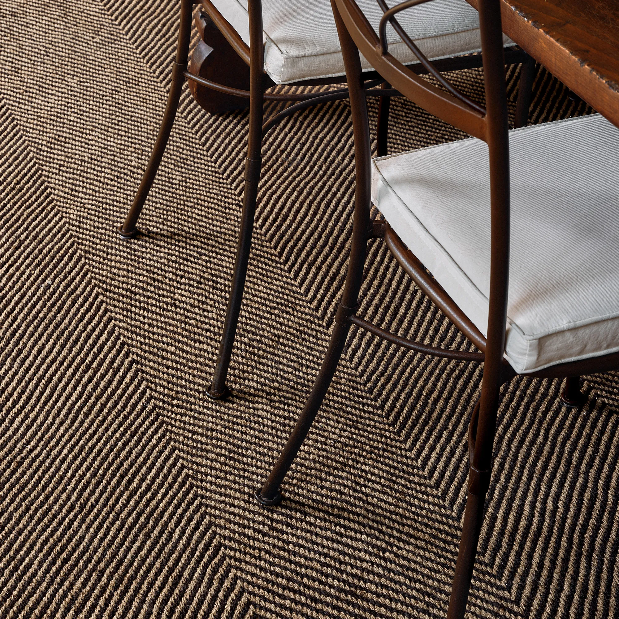 Jute Herringbone Natural/Black løper
