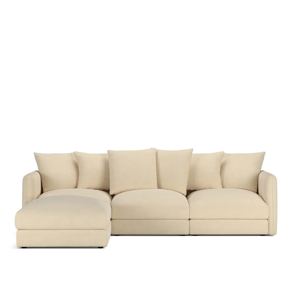 Pavarotti 3-seters sofa med fotskammel
