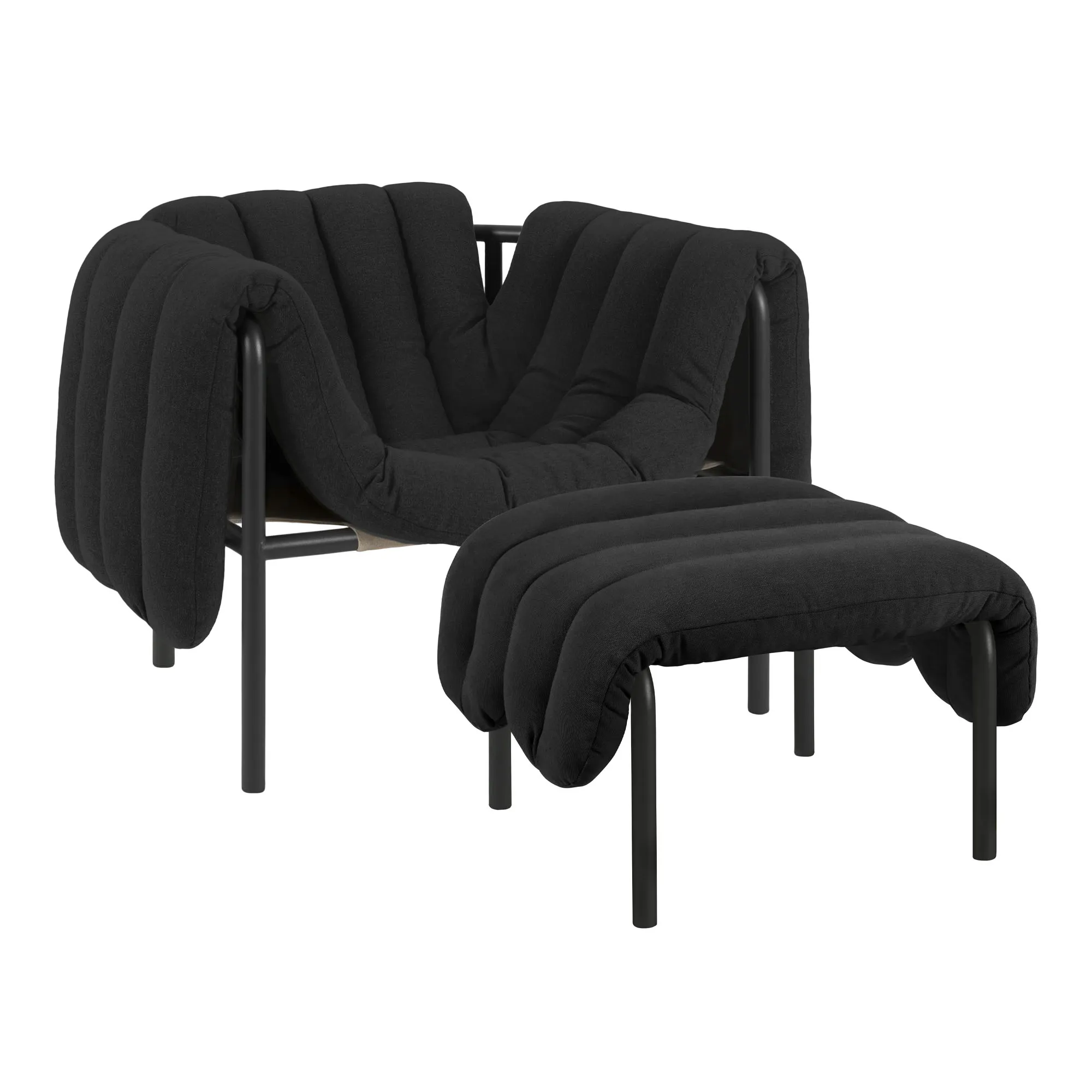 Puffy Lounge Chair + Ottoman - 1